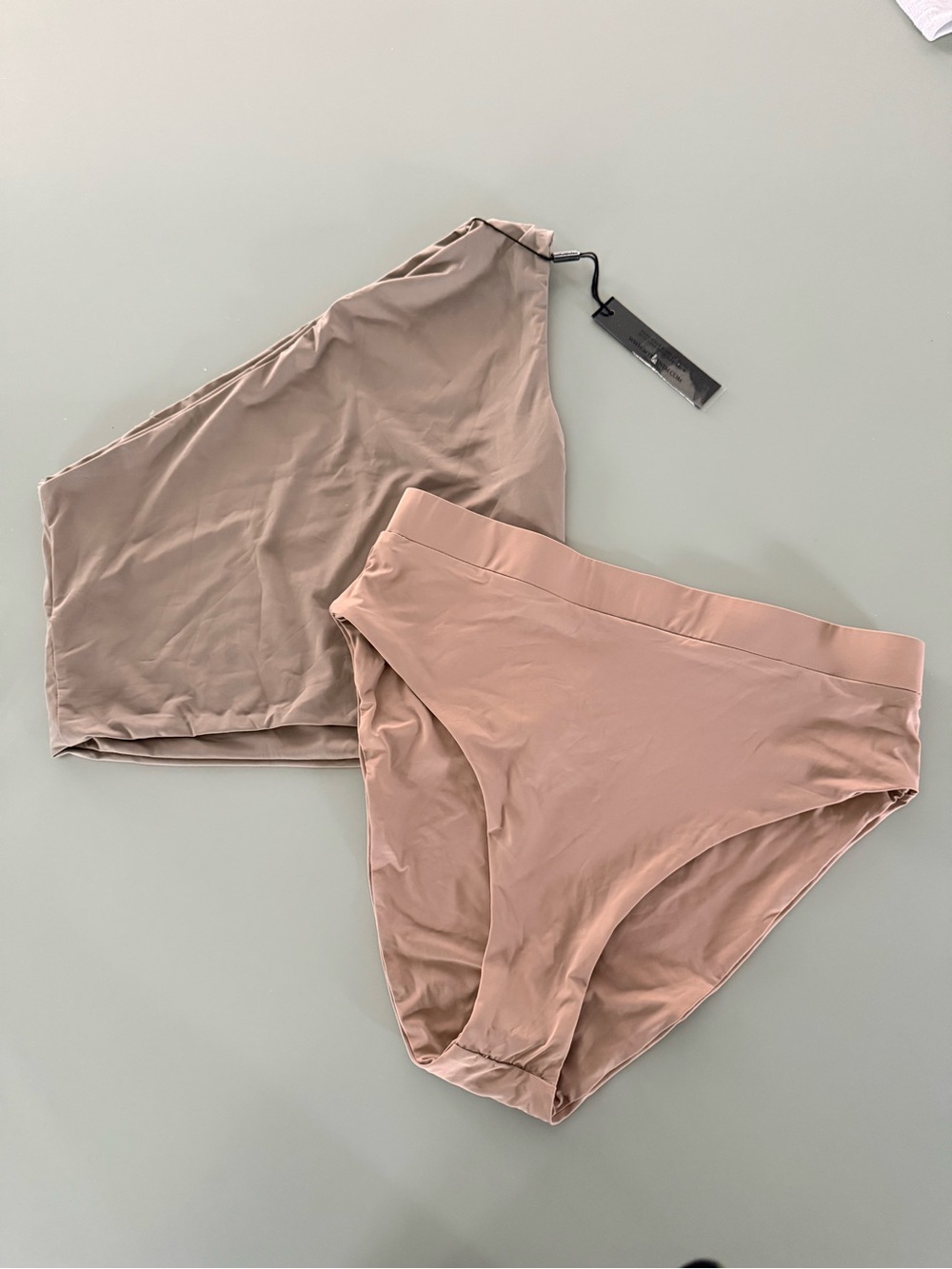 Myra Swim Seamless One-Shoulder Bikini Top and High-Waist Bottoms